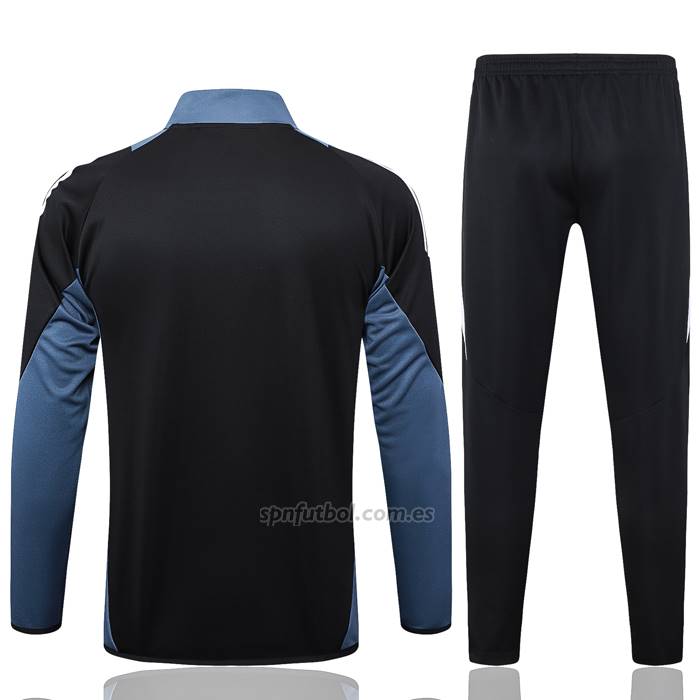 Chandal de Chaqueta del Manchester United Nino 2024-2025 Negro y Gris